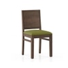 Atlas Crest Storage Solid Wood 6 Seater Dining Table With 6 Atlas Dining Chairs (Finish : Danish Walnut, Chair Colour : Avocado Green)