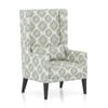 Morgen Lounge Chair in Aqua Fleur Damask Colour