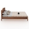 Owen Solid Wood King Size Non Storage Bed In Urban Teak Finish