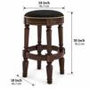 Tejas Sheesham Wood Bar Stool in Walnut Finish