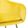 Hilsa Fabric Accent Chair in Yellow Colour