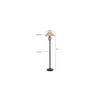 Aspen Beige Natural Fiber Floor Lamp with Black Iron Base