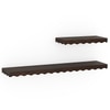 Ruki Set Of 2 - Medium And Large Wall Shelves In Toasted Walnut Finish