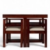 Kingston Sheesham Wood Accent 4 Seater Dining Table Set