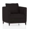 Florence Premium 1 Seater Fabric Sofa in Deep Brown Velvet Colour