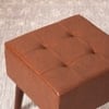 Axel Faux Leather Wooden bench stool for bedroom Set of 2
