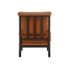 Luxe Boucle Fabric Lounge Chair in Orange Colour