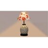 Danielle Multicolor cotton Glass Table lamp with Iron Base