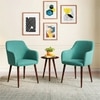 Owen Fabric Lounge Chair in Aqua Blue Colour