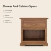 Tuscany Solid Wood Bedside Table in Natural Teak Finish
