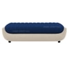 Marko Velvet 2 Seater 4 Feet Ottoman Bench in Navy Blue & Cream  Color