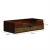 D'Dass Copper Wooden Shelf Style Temple For Pooja In Home and Office
