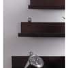 Solid Wood Floating Wall Shelf Set of 3 in Brown Colour