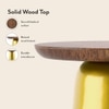 Rostrum Solid Wood Side Table in Glossy Finish