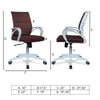 Mmarveal Mid Back Ergonomic Chair in Brown Colour