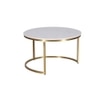Selma Round Metal Coffee Table In Gold Finish