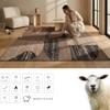 Handmade Wool Area Rug Modern Abstract Brown Beige 9 x 12 Feet Carpet