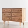 Scalamango Wood Chest Of Drawers In Natural Finish