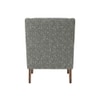 Leston Printed Human Canvas Fabric Lounge Chair in Green Colour