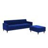 Deeplac Sectional Fabric Sofa - Navy Blue