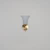 AURORA Modern Brass Wall Light with Frosted White Glass Shade