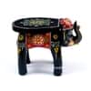 Desert Art Wooden Black Elephant Flower Pot Stand 6 Inch