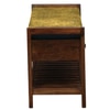 Sarpsborg Solid Wood Shoe Rack with Seating in Walnut Brown finish