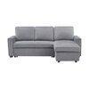 Solace Solid Wood Sofa cum Bed in grey