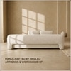 Urbanopulence  Wood 3 Seater With Upholstery Non Storage Sofa In White Colour