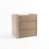 Venner Engineered Wood Bedside Table in Cream Colour