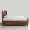 Royal Solid Sheesham Wood  King Size Hydrolic Storage  Bed In Provincial Teak Finish