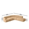 Zenliving Wood Left Aligned 3-Seater With Upholstery Non Storage Sofa In White Colour
