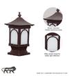 WINCHESTER Brown Finish Outdoor Pedestal Gate Light