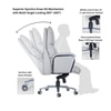 Polar High Back Leatherette Office Chair In Grey Colour