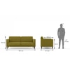 Felicity 3 Seater Click Clack Sofa cum Bed In Olive Green Colour