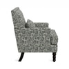 Lark Printed Canvas Geometry Fabric Lounge Chair inGreen Colour