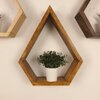 William Iii Diamond Shaped Set Of 3 Wooden Wall Shelves