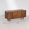 Kaspen Solid Mango Wood Sideboard with 4 Door in Provincial Teak Finish