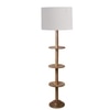 Devansh Shelf Wooden Floor Lamp