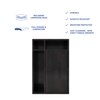 Chiyo Engineered Wood Bedside Table in Wenge Finish