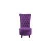 Piece Solid Wood Accent Chair in Purple Colour