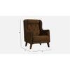 Ruby Accent Chair in Brown Colour