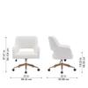 Doe Buck Lotsee Modern White Boucle Office Chair