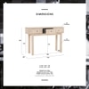 Scandinavian Ludlow Oak Console Table in Beige Colour