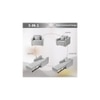 Alysha 1 Seater Fold Out Sofa cum Bed  in Light Grey Colour