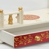 D'Dass White Mdf and Sheesham Wooden Temple For Pooja