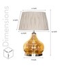 Ingram Glass and Metal Table Lamp With Natural Jute Shade
