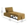 Evenie 1 Seater Pull Out Sofa cum Bed  in Yellow Colour
