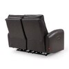 Venezia Two Seater Motorized Leather Recliner in Smoke Grey Colour