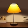 Devansh Yellow Cotton Table Lamp With Natural Wood Base & Steel Pipe (10X16.25 Inches)-31
